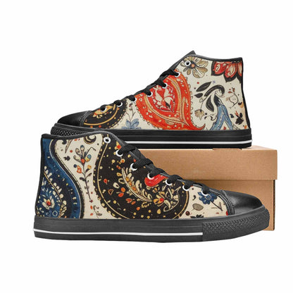 MEN'S Paisley Bandana High Top Canvas Grunge Sneakers