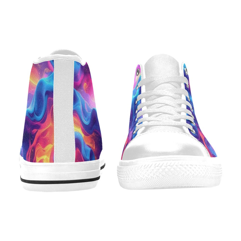 Ethereal Camo Design 2 High Top Canvas Shoes for Kid
