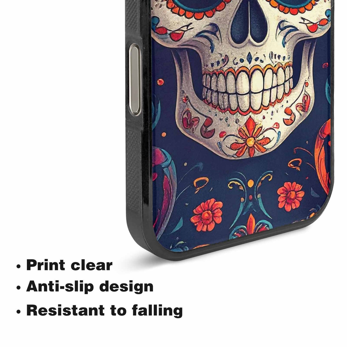 iPhone 16 Pro Max Case — Day Dead Sugar Skull Art 100s, Custom Made Phone Cover