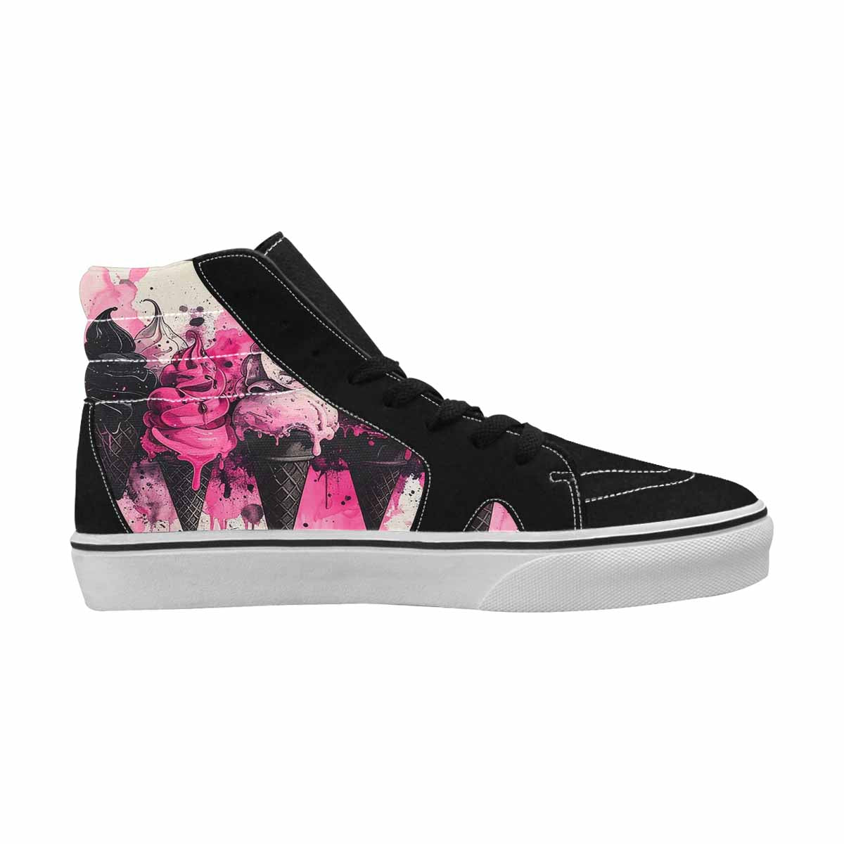 MEN'S Ice Cream Motif High Top Canvas Dreamcore Custom Shoes