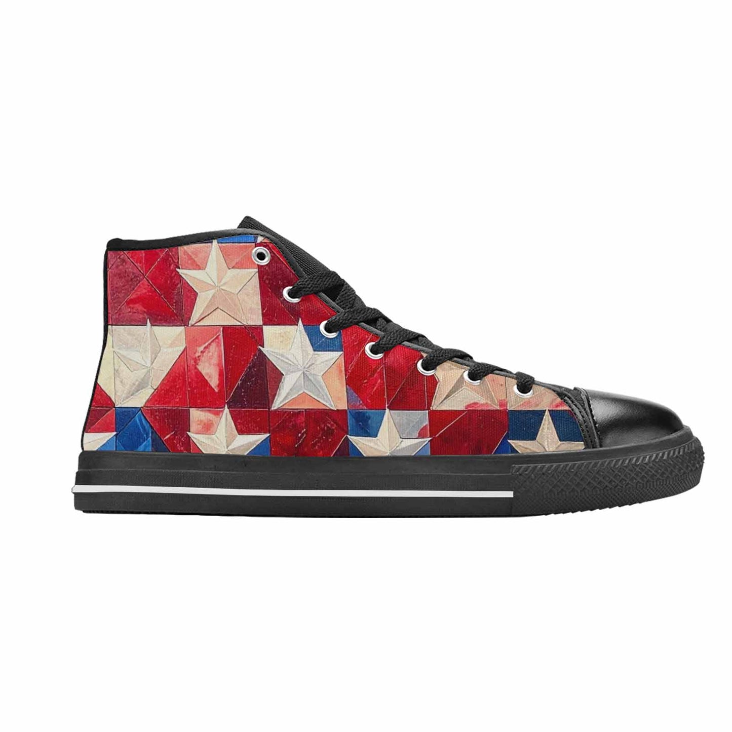 MEN'S American Flag Stars High Top Canvas Vivid Sneakers