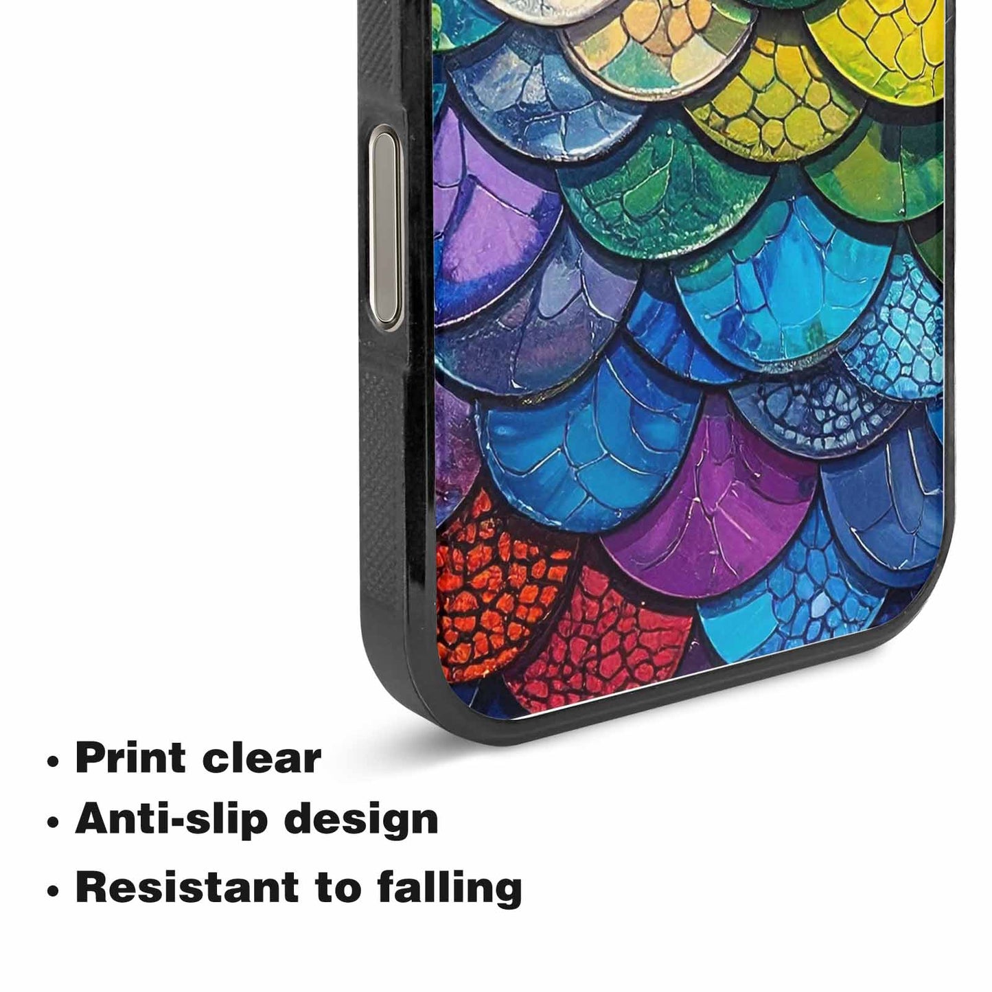 iPhone 15 Pro Max Case — Reptile Scale Full Color Vibrant Reptile, Custom Phone Case