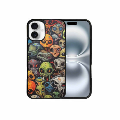 iPhone 16 Plus Case — Aliens Camo Aliens Pattern Hundreds Of, Custom Printed Phone Case