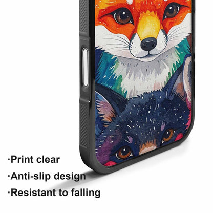 iPhone 17 Case — Watercolor Kawaii Fox Watercolor Abstract, Personalized Phone Case