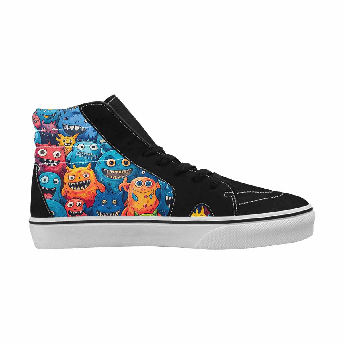 MEN'S Monsters (general) Cartoon Monst High Top Canvas Vibrant Chaos Sneakers