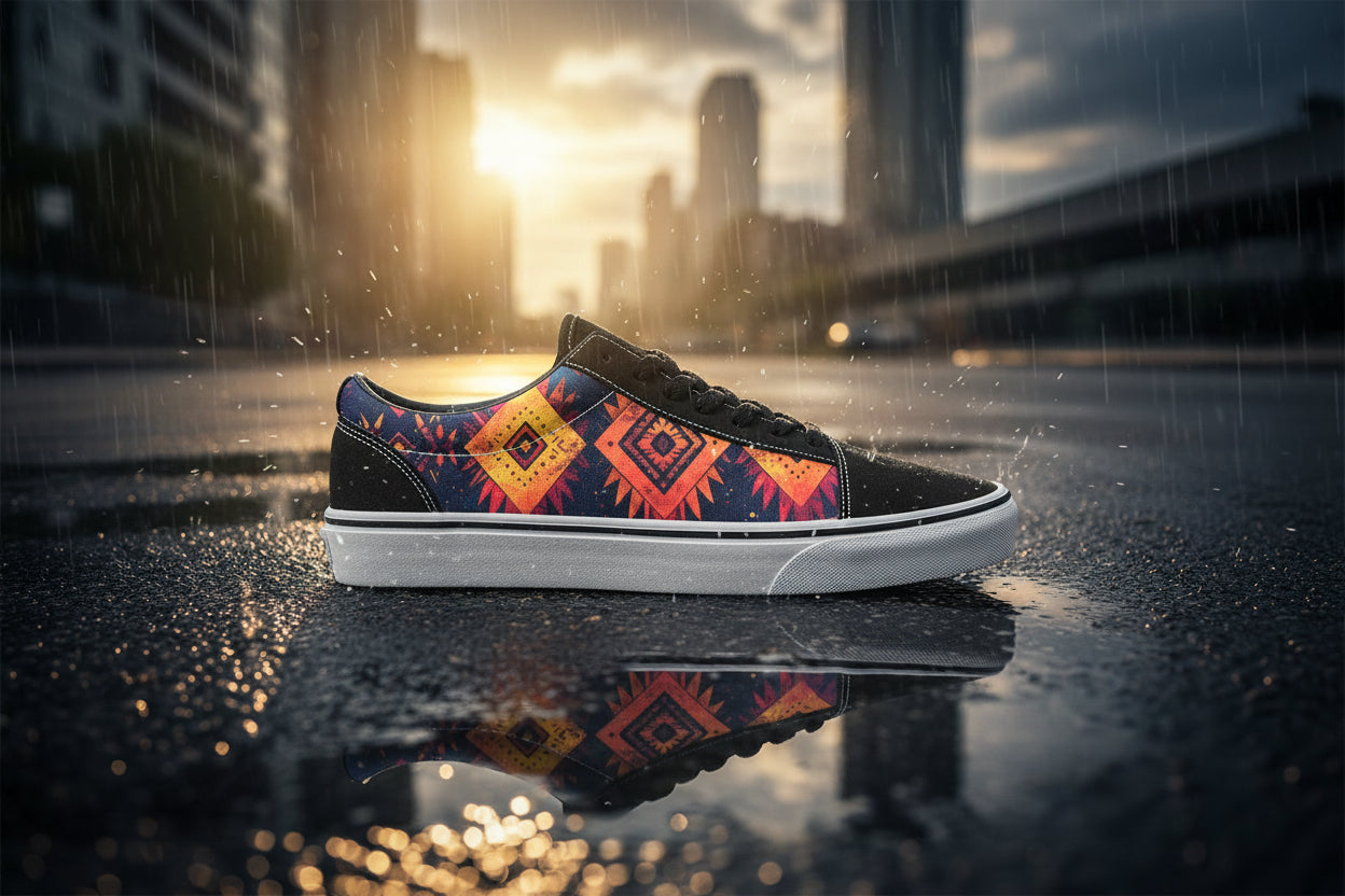 Wild Tribal Ripple 2 Men's Low Top Skateboarding Shoes