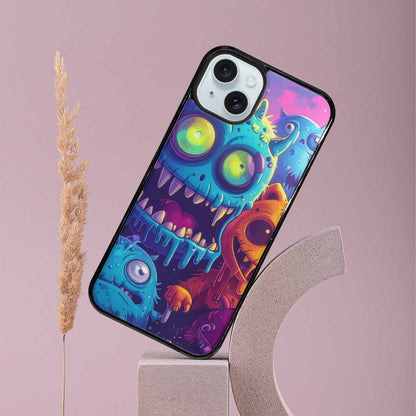 iPhone 15 Plus Case — Overlapping Endlessly No Empty Space Monsters, Original Design Phone Case
