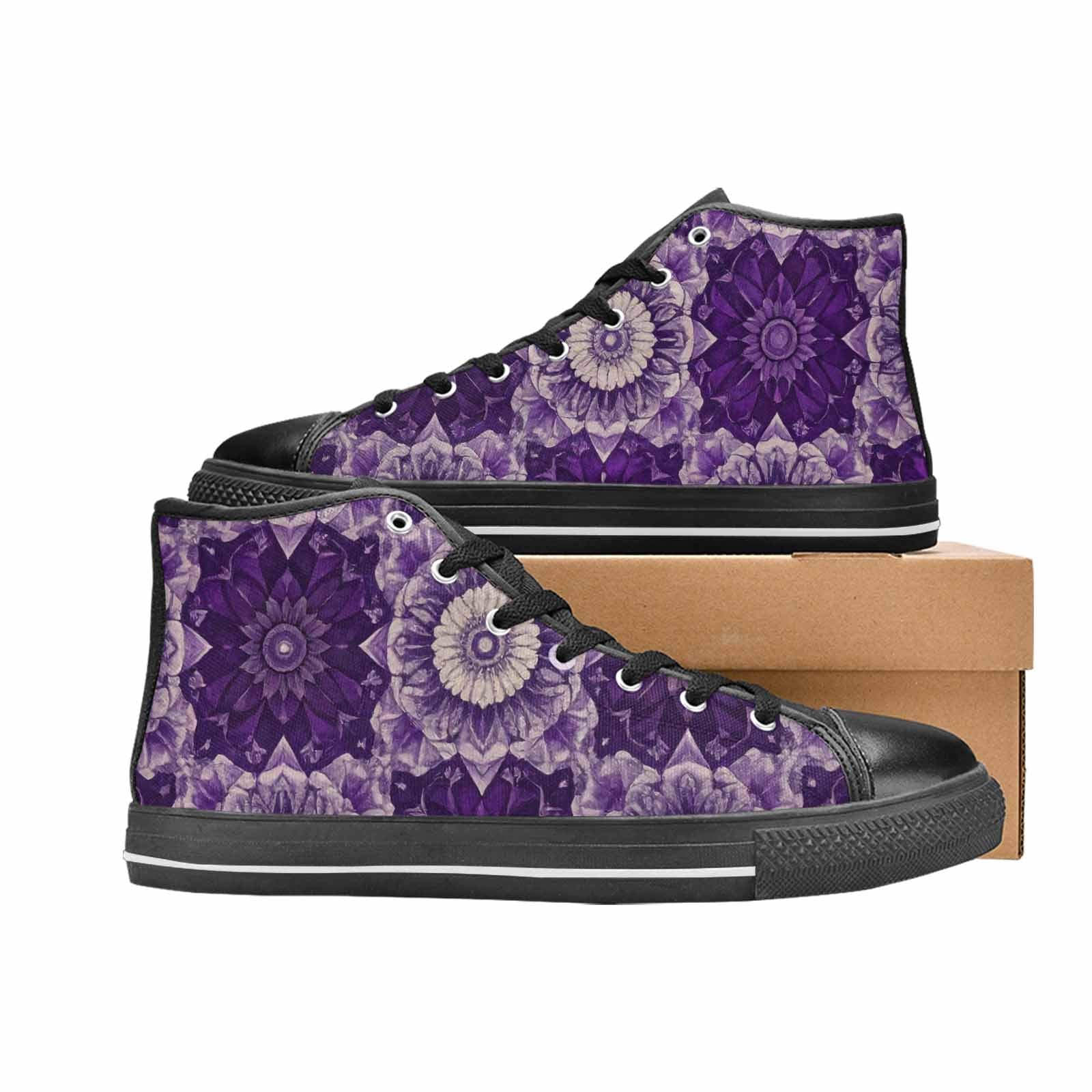 MEN'S Mandala High Top Canvas Vivid Custom Sneakers