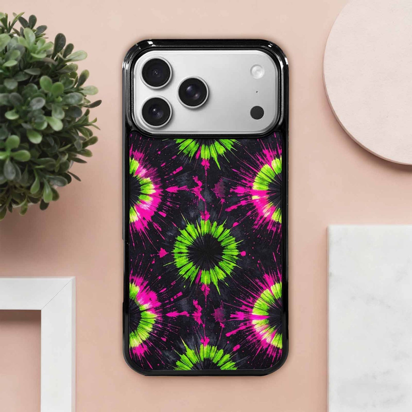 iPhone 17 Pro Max Case — Acid Wash Tie Dye Neon Tie, Custom Art Phone Cover