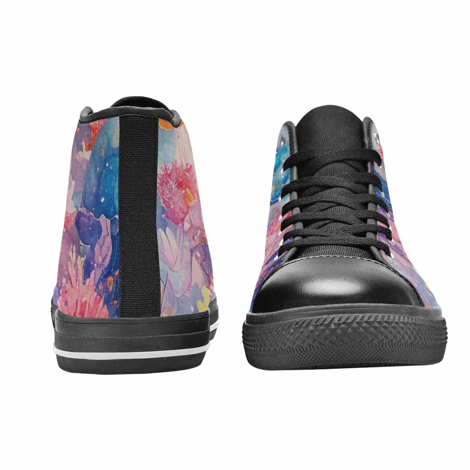 WOMEN'S Fish Scale Coral High Top Canvas Wallpaper Art Shoes