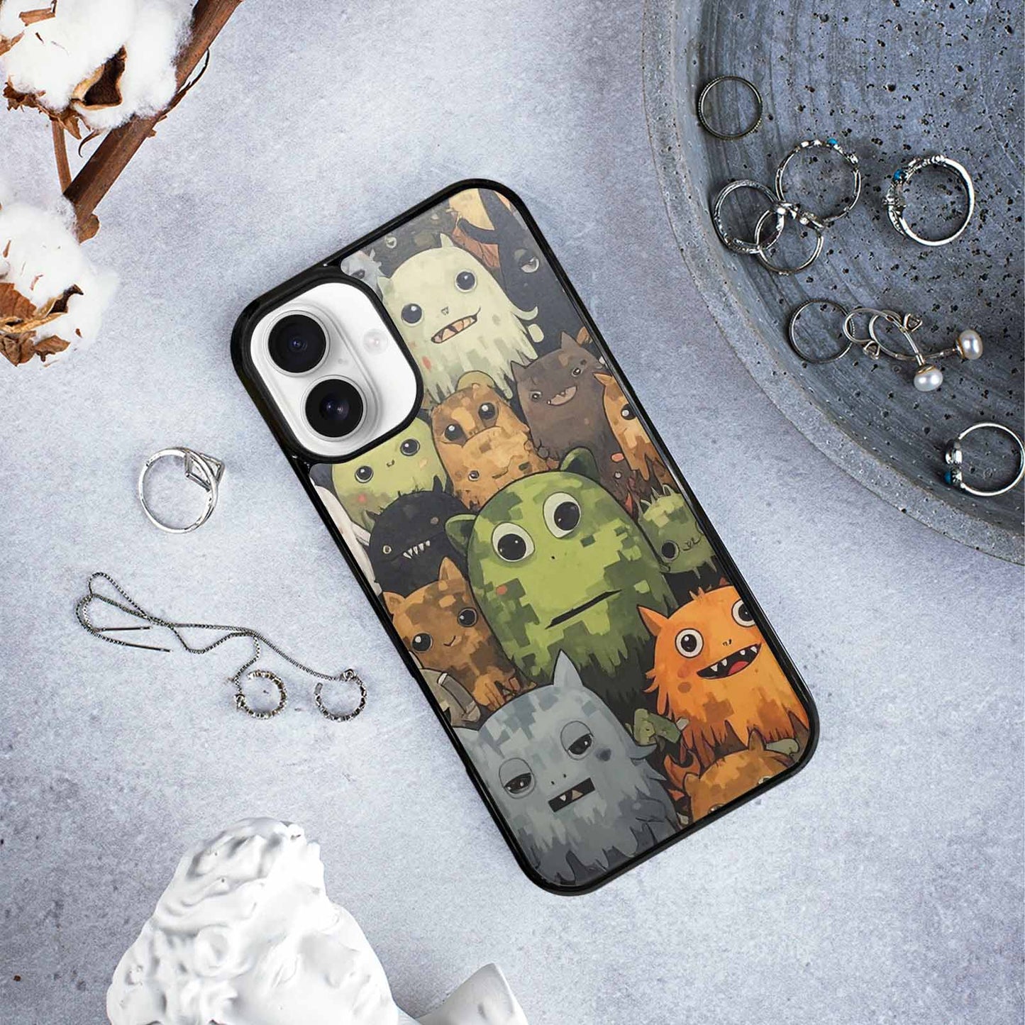 iPhone 16 Plus Case — Monsters Camomonsters Pattern 6oy Personalized Phone, Personalized Phone Case