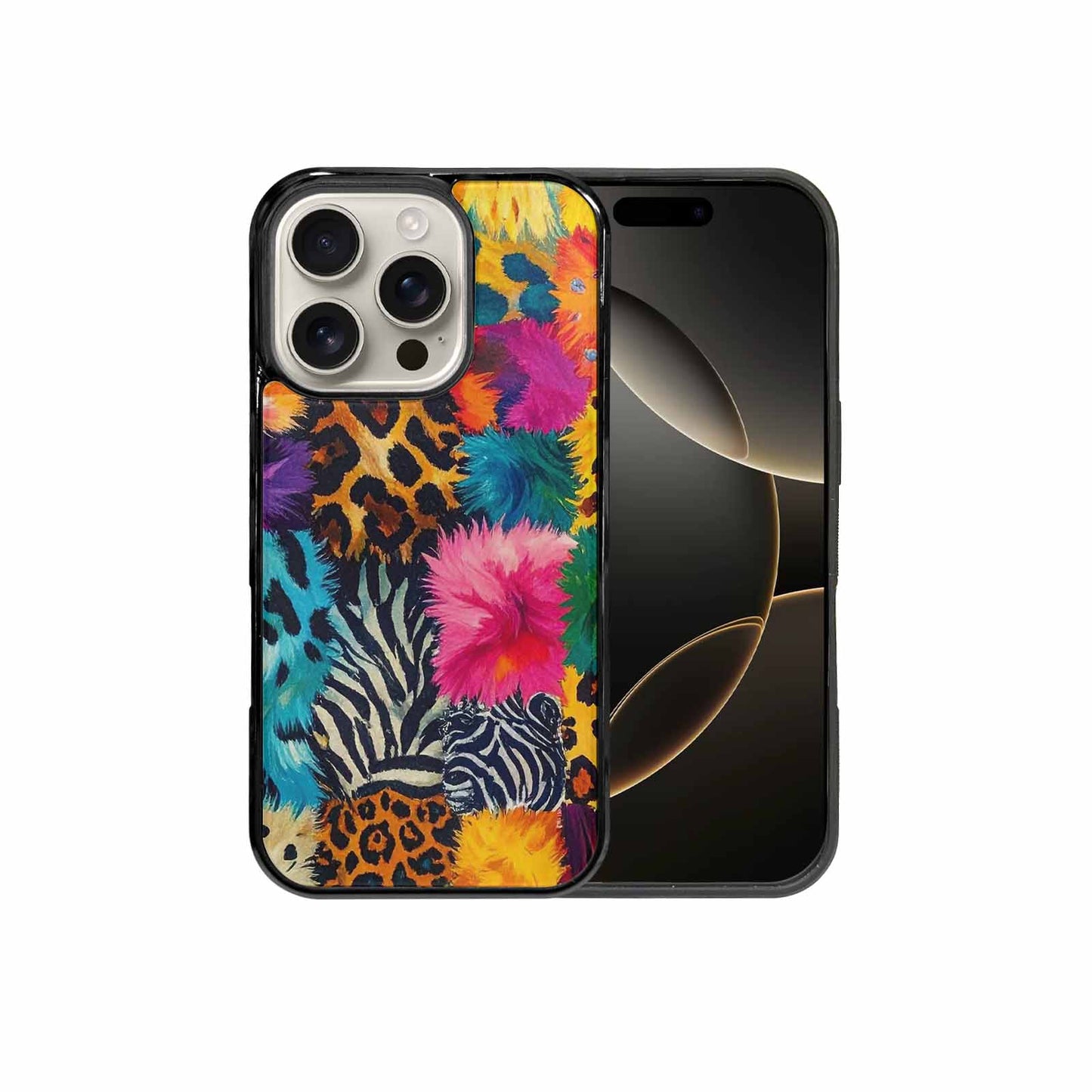 iPhone 16 Pro Case — Full Color Vibrant Animal Print Animal, Custom Phone Case