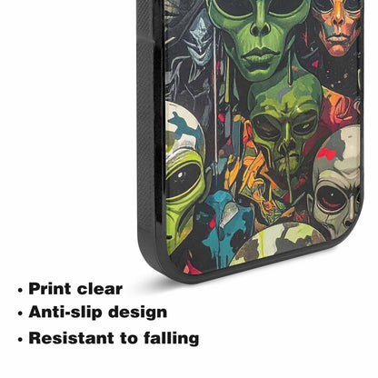 iPhone 15 Plus Case — Aliens Camo Aliens Pattern Hundreds Of, Custom Made Phone Cover