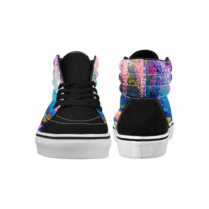 MEN'S Full Color Vibrant Monet High Top Canvas Kaleidoscope Sneakers