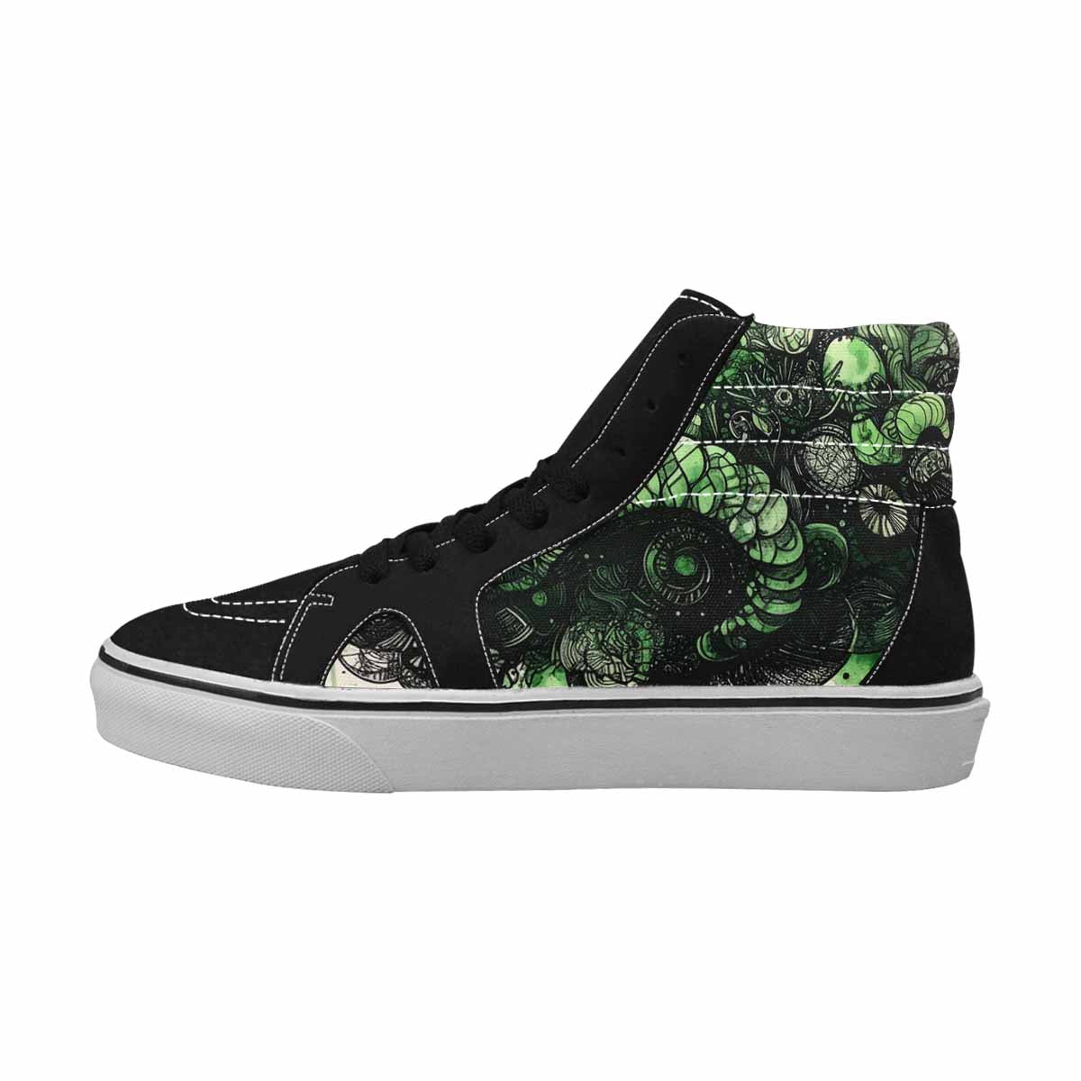 MEN'S Sea Creature Burst High Top Canvas Kaleidoscope Sneakers