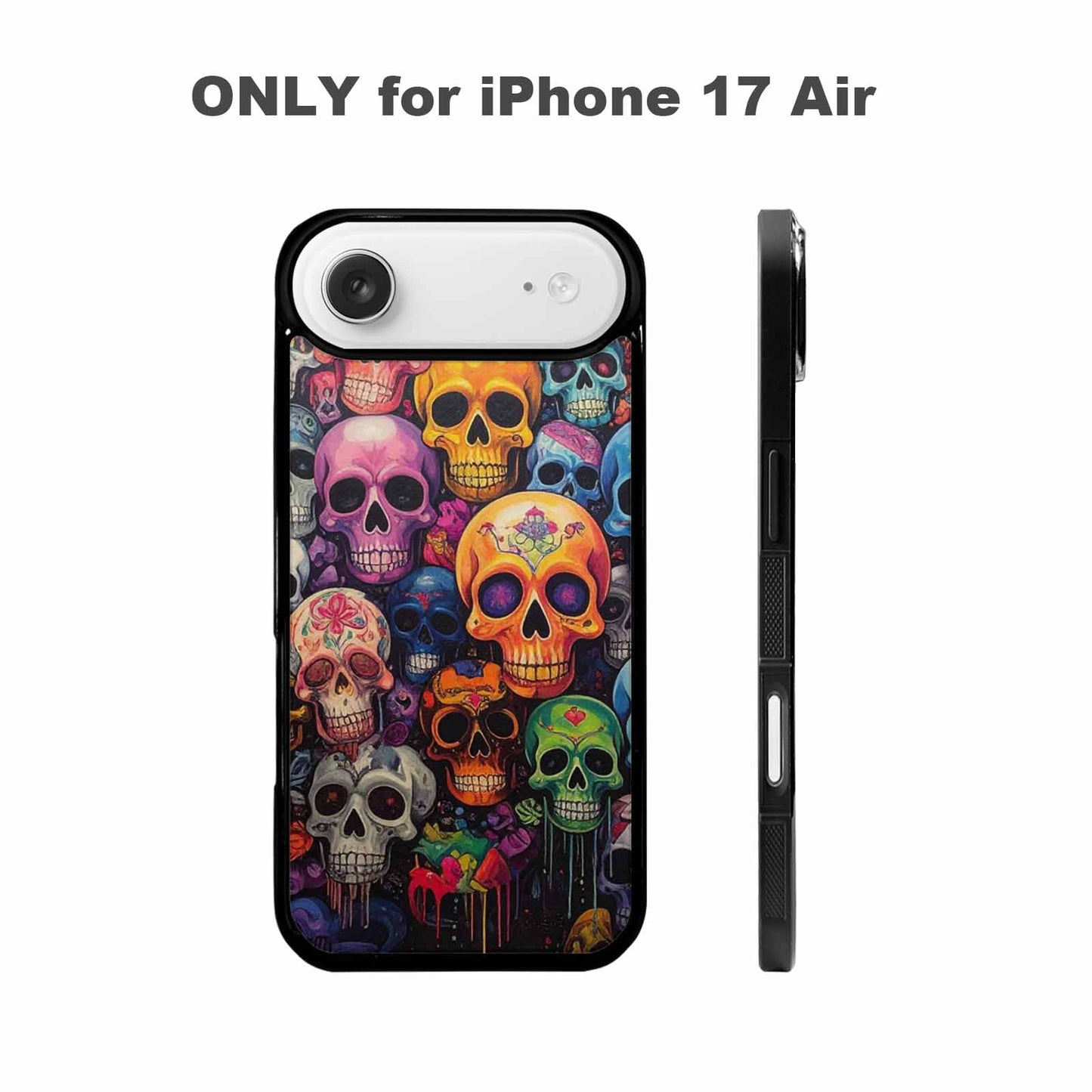 iPhone 17 Air Case — Skulls General Skulls Pattern Hundreds Gothic, Custom Printed Phone Case