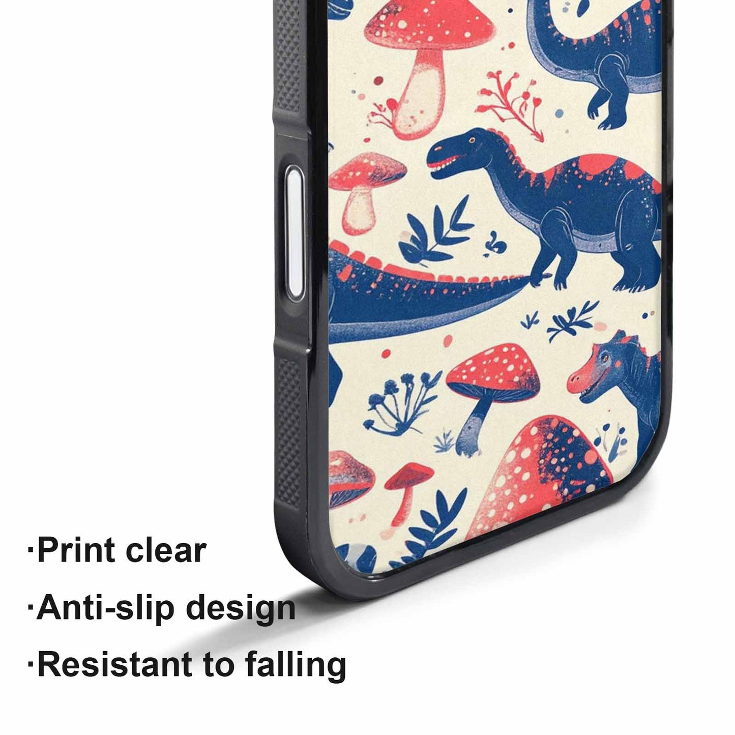 iPhone 17 Pro Max Case — Vintage Dinosaurs Mushroom Retro Vintage, Unique Phone Case Design