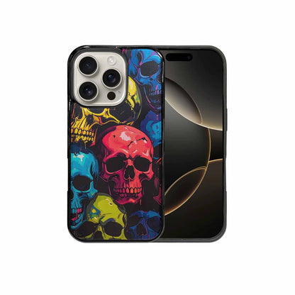 iPhone 16 Pro Case — 1000s Of Skulls Digital Camo Drip, Original Design Phone Case
