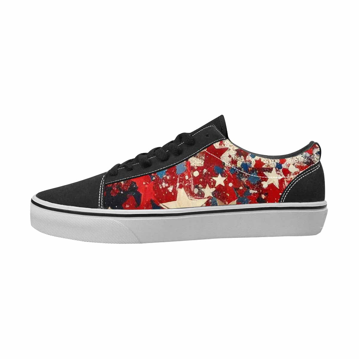 MEN'S Patriotic Canvas Wearable Art Kaleidoscope Custom Shoes