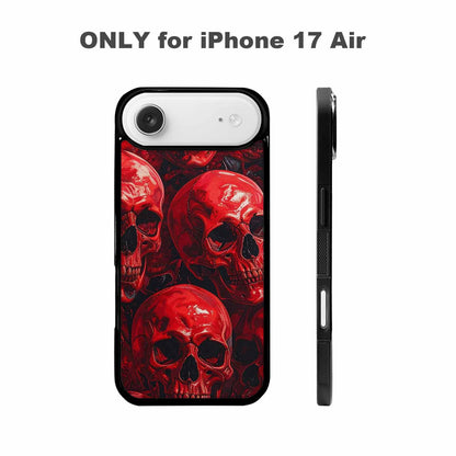 iPhone 17 Air Case — Glossy Blood Moon Skull Gothic Skulls, Custom Phone Case