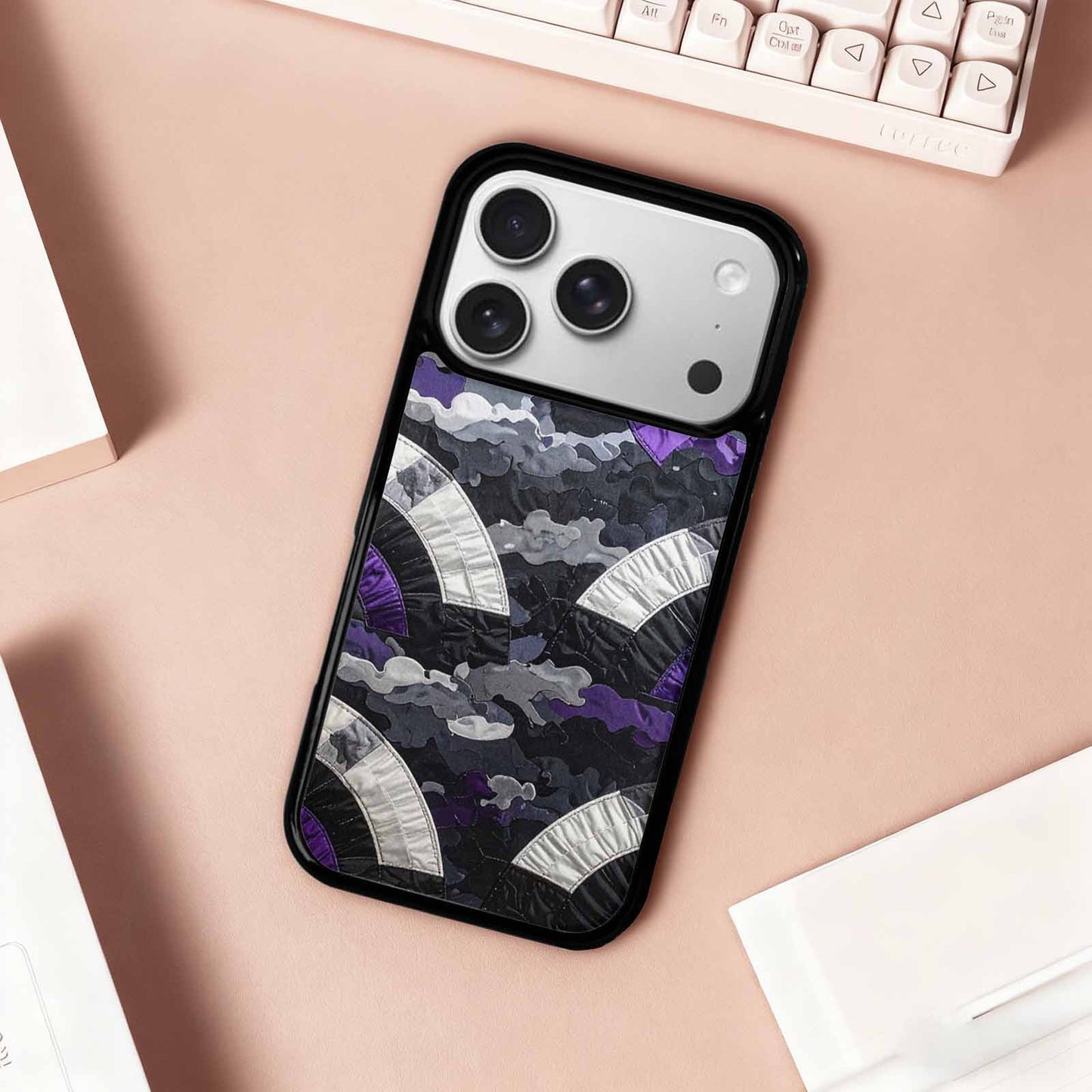 iPhone 17 Pro Case — Vivid Camo Asexual Pride Camo, Personalized Phone Case