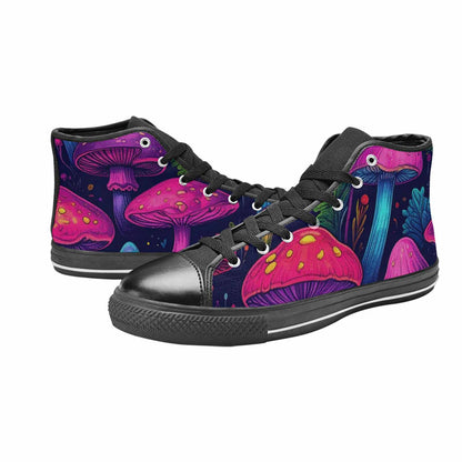 MEN'S Psychedelic Mushroom High Top Canvas Cottagecore Shoes
