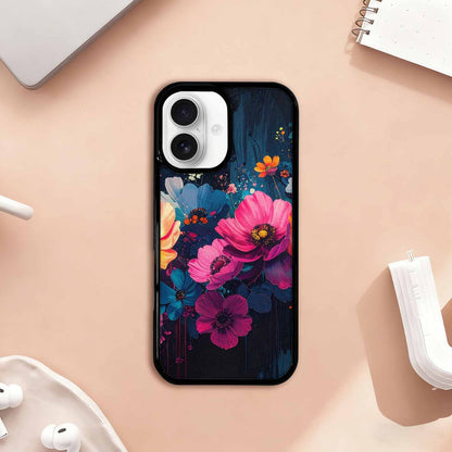 iPhone 17 Case — Shadowy Glitch Floral Pattern Floral, Original Design Phone Case