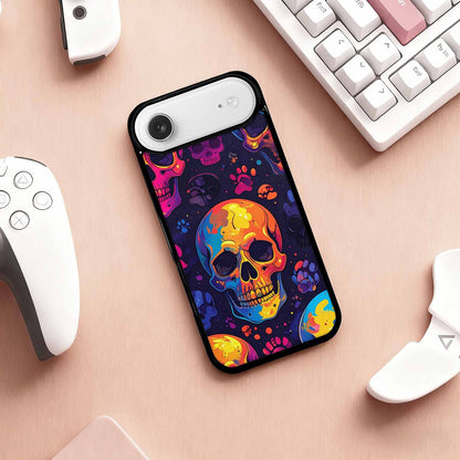 iPhone 17 Air Case — Iridescent Millions Of Paw Gothic Skulls, Custom Designed Case Cover