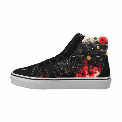 MEN'S Zodiac Constellation High Top Canvas Neon Fantasy Custom Shoes