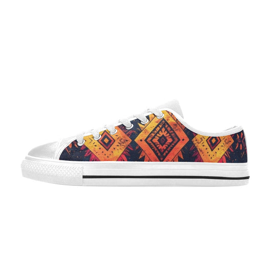 Wild Tribal Ripple 2 Kids' Low Top Canvas Shoes