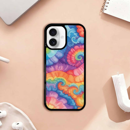 iPhone 17 Case — Tie Dye Swirls Tie Dye Tie, Custom Printed Phone Case