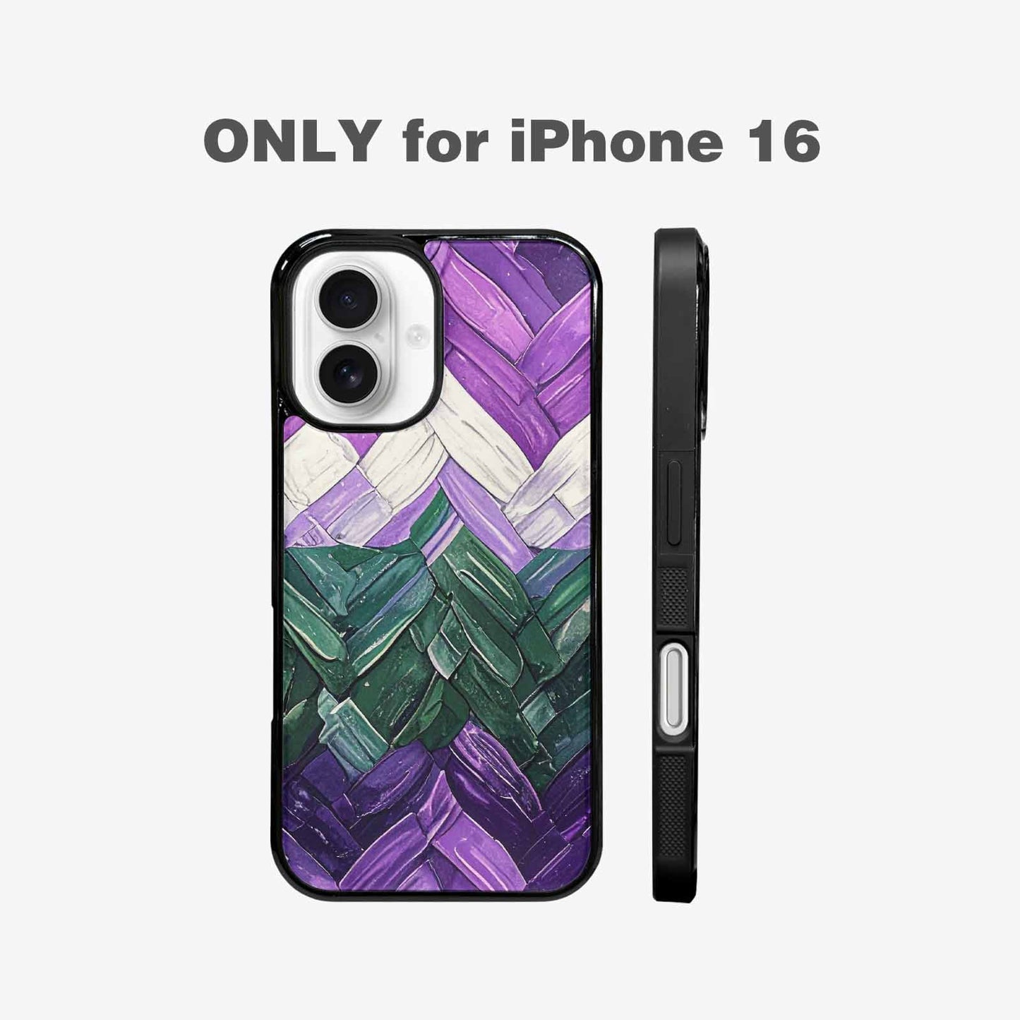 iPhone 16 Case — Genderqueer Flag Color Theme Small Rainbow, Custom Print Case Cover