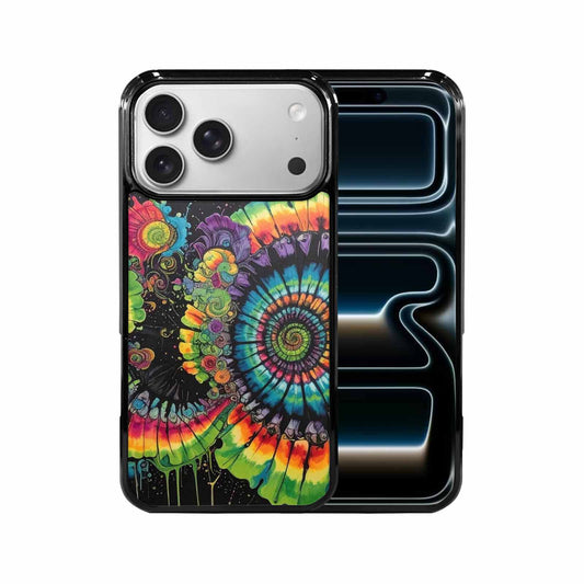 iPhone 17 Pro Max Case — Black &amp; Green Ink Tie Dye, Custom Printed Phone Case