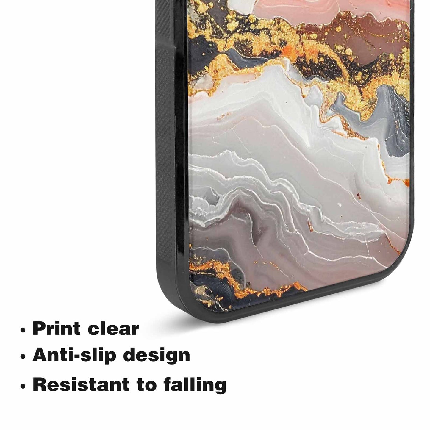 iPhone 15 Plus Case — Marble Vein Marble Veins Pattern Hundreds, Original Design Phone Case