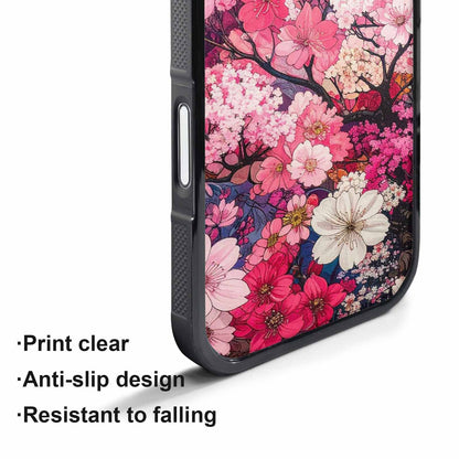 iPhone 17 Pro Max Case — Cherry Blossom Branch Pattern Original Art, Custom Print Case Cover