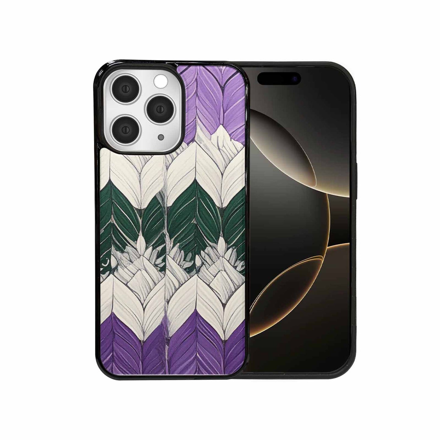 iPhone 15 Pro Max Case — Genderqueer Flag Color Theme Small Rainbow, Custom Art Phone Cover