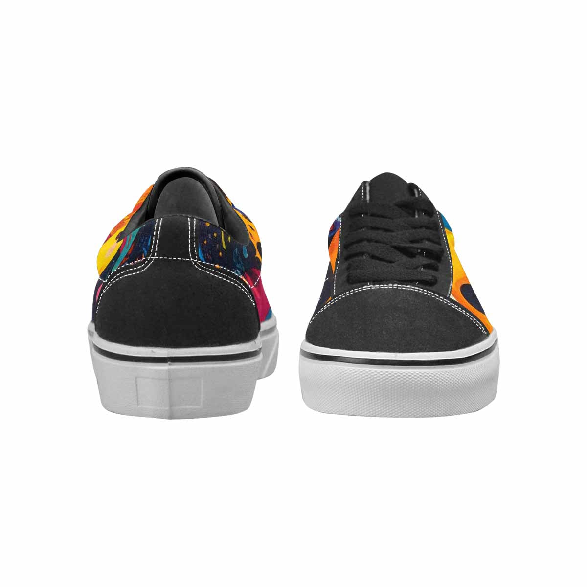 WOMEN'S Melting Aliens Lace-Up Canvas Wallpaper Art Sneakers