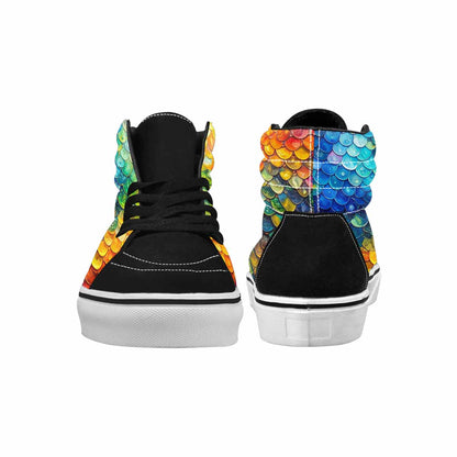 MEN'S Reptile Scale High Top Canvas Cottagecore Custom Sneakers