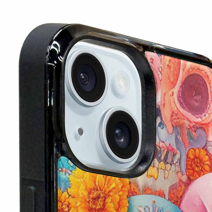 iPhone 15 Plus Case — Sugar Skullsmelting Sugar Skulls, Custom Print Case Cover