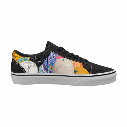 WOMEN'S Aliens  Marble Aliens Lace-Up Canvas Vivid Custom Sneakers