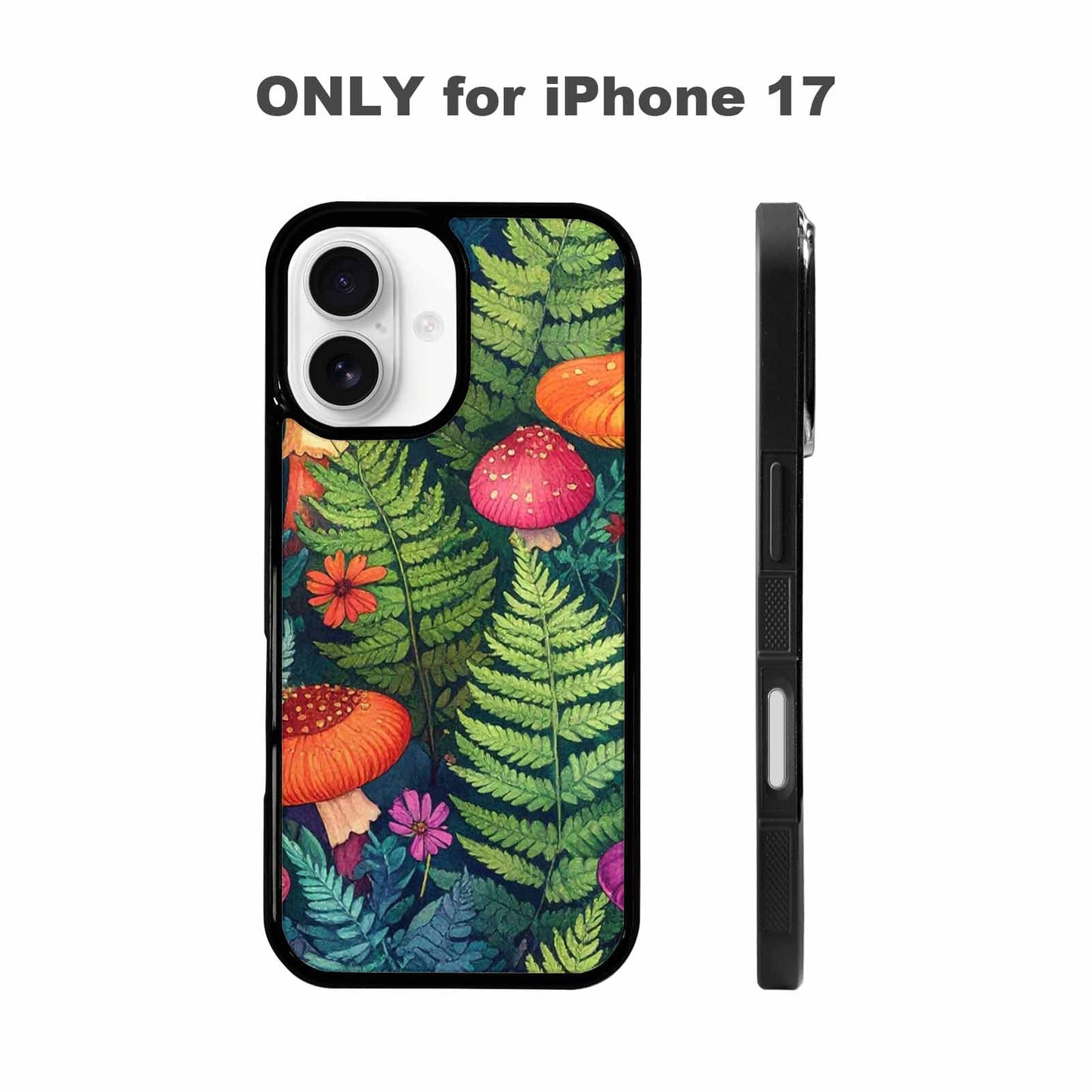 iPhone 17 Case — Mushrooms Botanicalmushrooms P Vyl Floral, Customized Protective Case