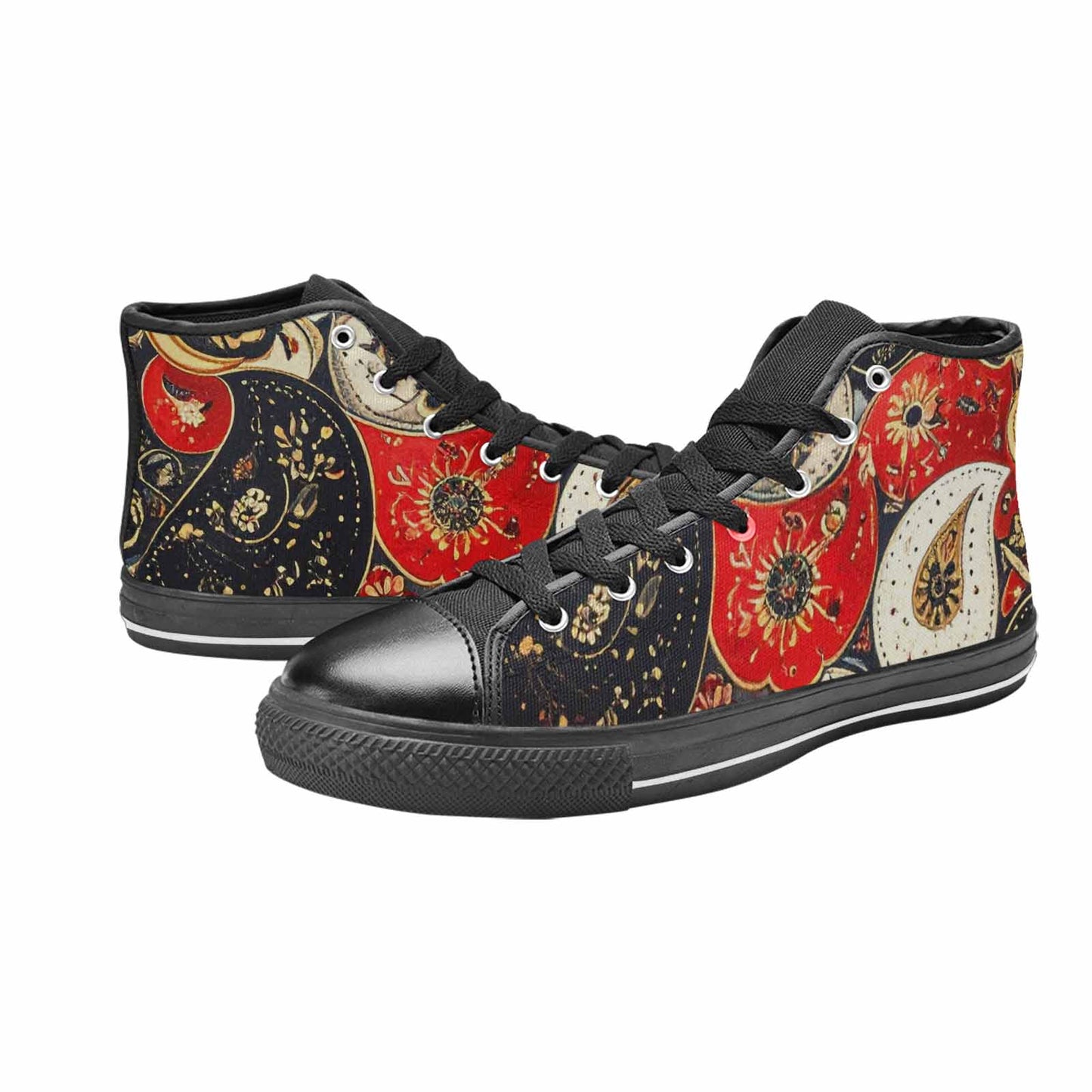 MEN'S Paisley Bandana High Top Canvas Y2K Sneakers