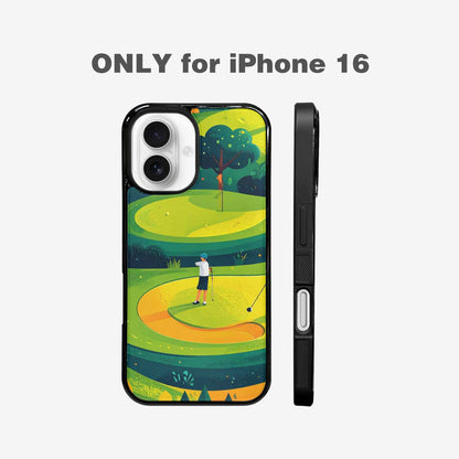 iPhone 16 Case — Golf Cartoon Art Pattern, Custom Made Phone Cover