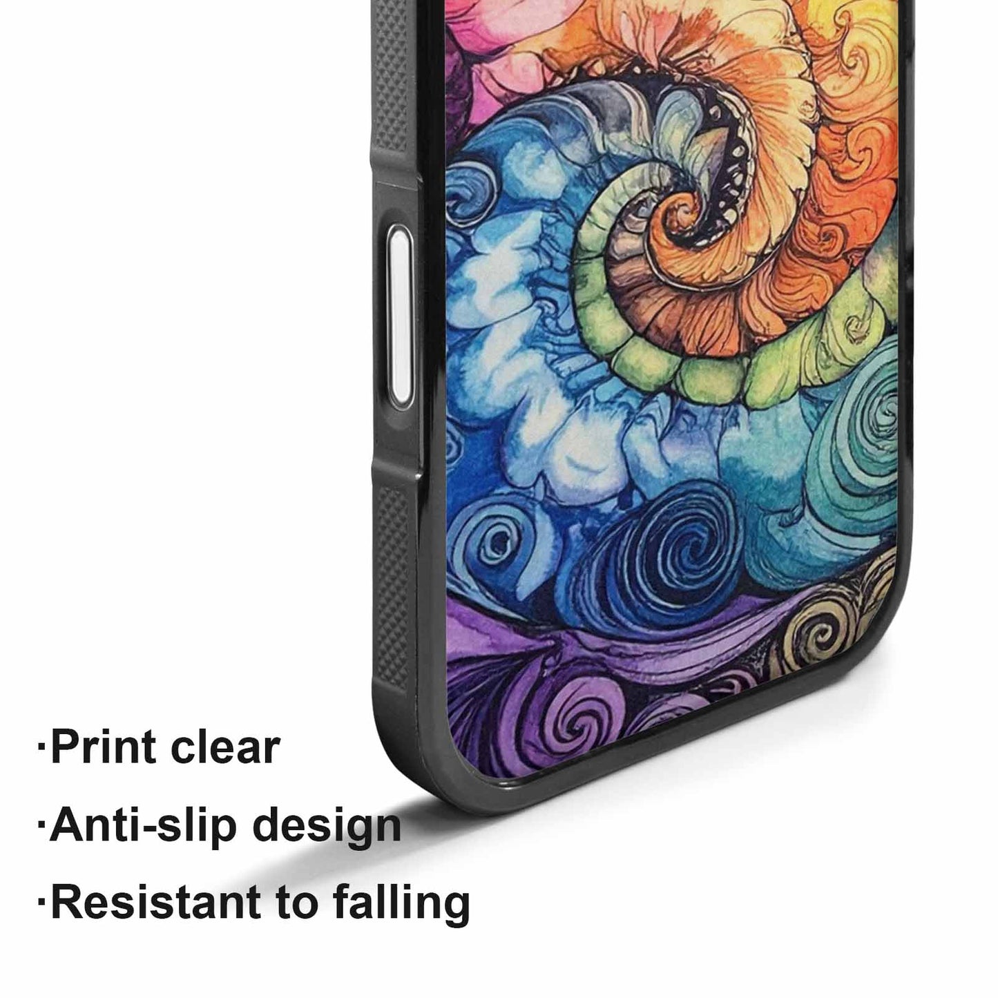 iPhone 17 Case — Tie Dye Swirls (black Tie Dye, Custom Art Phone Cover
