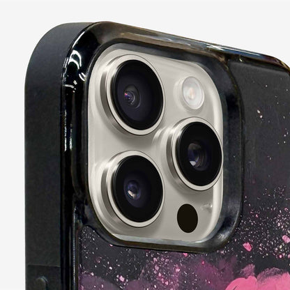 iPhone 16 Pro Max Case — Van Gogh Swirl Black Pink Ink, Customized Protective Case