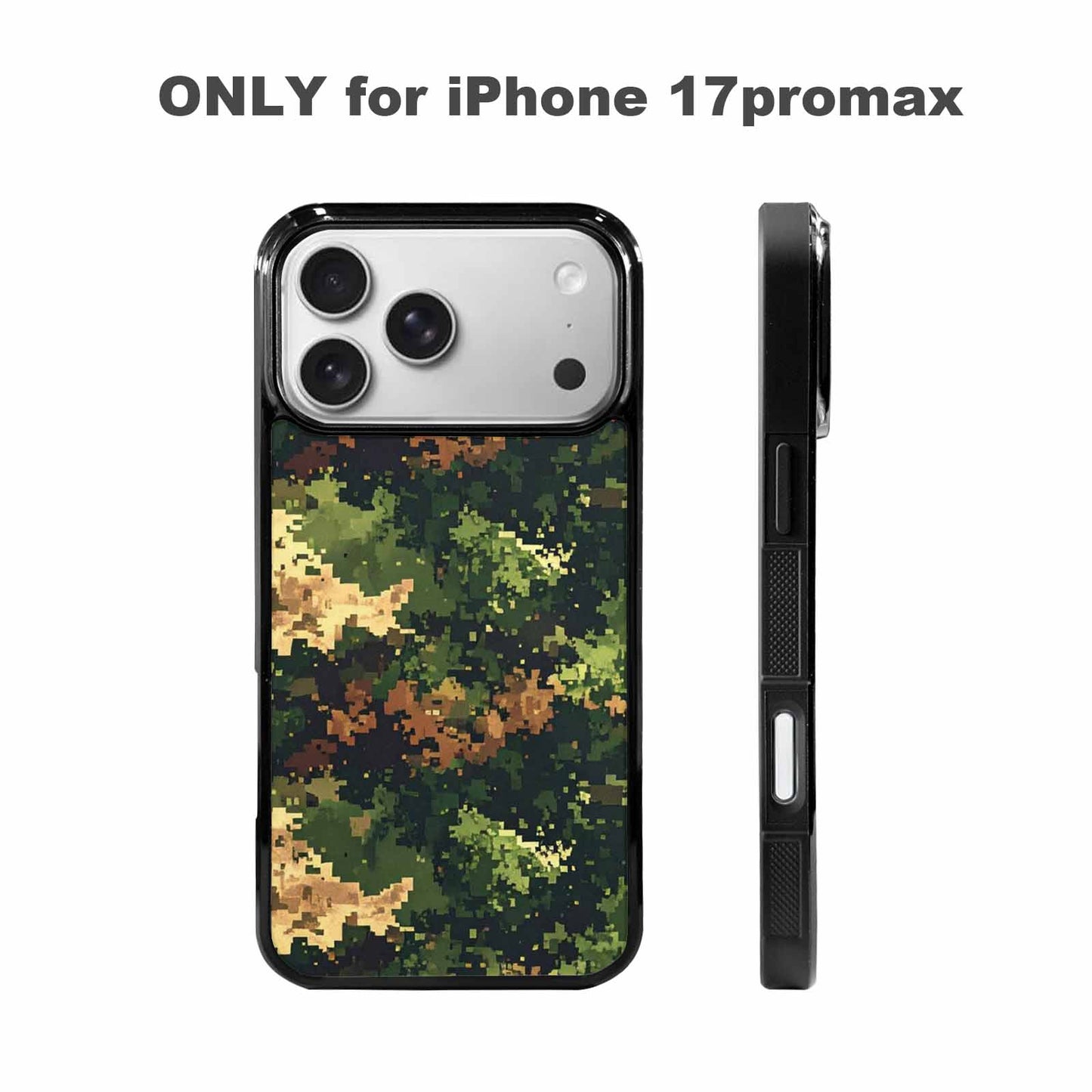 iPhone 17 Pro Max Case — Small Military Camouflage Blotch Camo, Custom Made Phone Cover