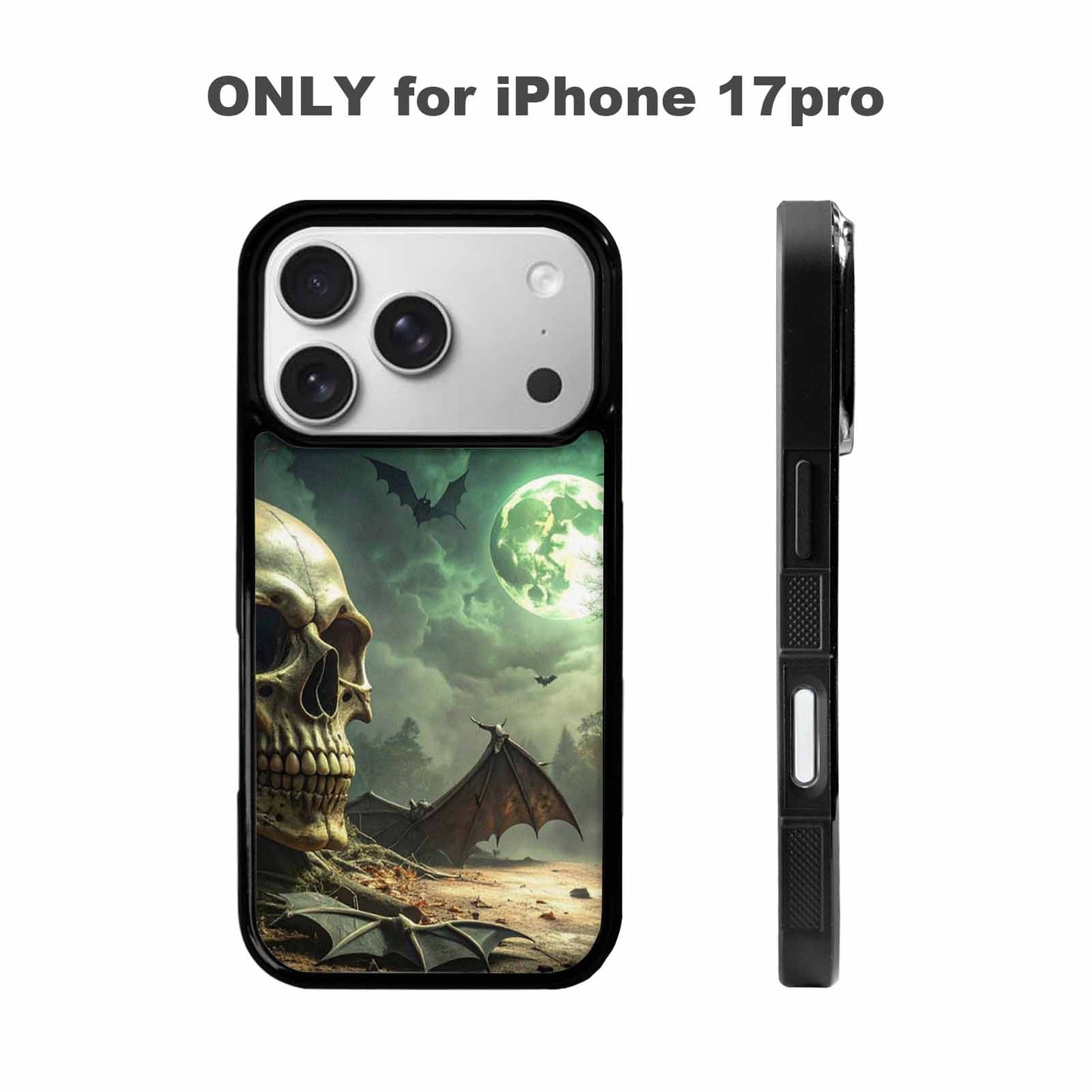 iPhone 17 Pro Case — Skull Dark Art Gothic Print Gothic, Custom Art Phone Cover