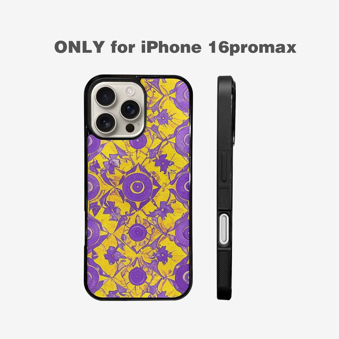 iPhone 16 Pro Max Case — Intersex Flag Color Theme Small Rainbow, Custom Printed Phone Case
