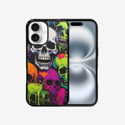 iPhone 16 Case — Vibrant Camo 1000\'s Of Skeletons Neon, Original Design Phone Case