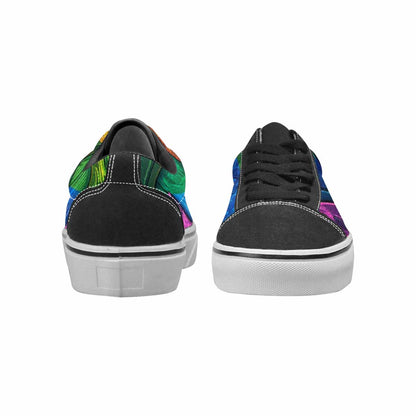 MEN'S Polysexual Flag Color Canvas Lace-Up Dark Academia Custom Sneakers